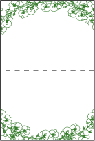 Romantic Floral Letterpress Placecard Fold Design Small