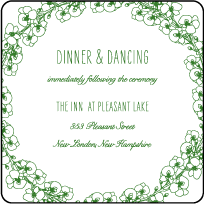 Romantic Floral Letterpress Reception Design Small