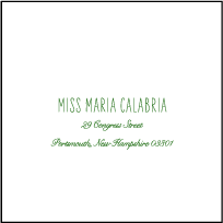 Romantic Floral Letterpress Reply Envelope Design Small