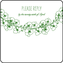 Romantic Floral Letterpress Reply Design Small