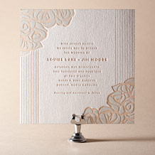 Rose Letterpress Invitation Design Small