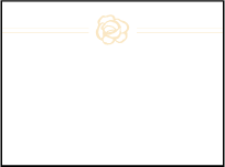 Rose Letterpress Placecard Flat Design Small