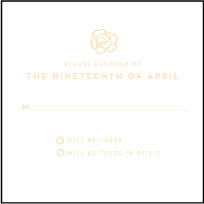 Rose Letterpress Reply Design Small