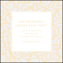 Rose Letterpress Save The Date Design Small