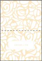 Rose Letterpress Thank You Card Fold Design Small