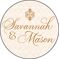 Rosecliff Letterpress Coaster Design Small