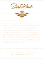 Rosecliff Letterpress Direction Design Small