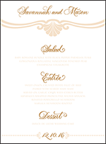 Rosecliff Letterpress Menu Design Small