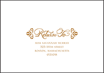 Rosecliff Letterpress Reply Envelope Design Small
