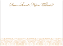 Rosecliff Letterpress Thank You Card Flat Design Small