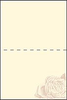 Roslyn Frame Letterpress Placecard Fold Design Small