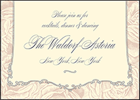 Roslyn Frame Letterpress Reception Design Small