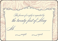 Roslyn Frame Letterpress Reply Design Small