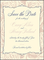 Roslyn Frame Letterpress Save The Date Design Small