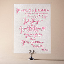 Royal Calligraphy Letterpress Invitation Design Small