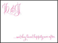 Royal Calligraphy Letterpress Placecard Flat Design Small