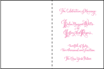 Royal Calligraphy Letterpress Program Design Small