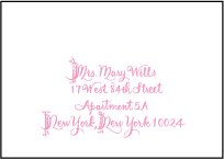 Royal Calligraphy Letterpress Reply Envelope Design Small