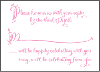Royal Calligraphy Letterpress Reply Design Small