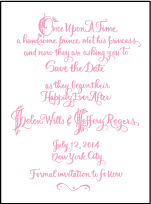 Royal Calligraphy Letterpress Save The Date Design Small