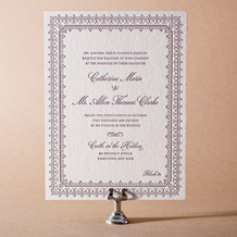 Royal Frame Letterpress Invitation Design Small