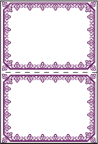 Royal Frame Letterpress Placecard Fold Design Small