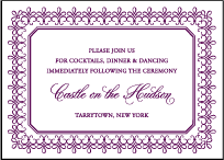 Royal Frame Letterpress Reception Design Small