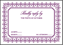 Royal Frame Letterpress Reply Design Small