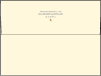 Royal Night Letterpress Envelope Design Small