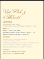 Royal Night Letterpress Menu Design Small
