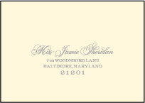 Royal Night Letterpress Reply Envelope Design Small