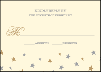 Royal Night Letterpress Reply Design Small