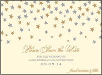 Royal Night Letterpress Save The Date Design Small