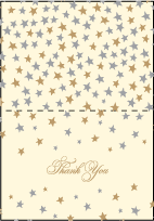 Royal Night Letterpress Thank You Card Fold Design Small
