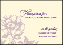 Royal Peony Letterpress Reception Design Small