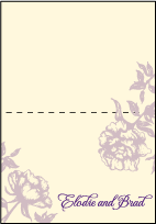 Royal Peony Letterpress Thank You Card Fold Design Small
