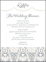 Royal Valance Letterpress Menu Design Small