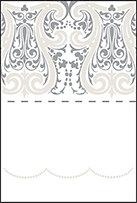 Royal Valance Letterpress Placecard Fold Design Small