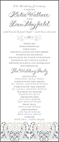 Royal Valance Letterpress Program Tea Design Small