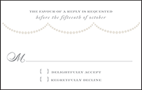 Royal Valance Letterpress Reply Postcard Front Design Small
