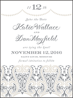 Royal Valance Letterpress Save The Date Design Small