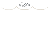 Royal Valance Letterpress Thank You Card Flat Design Small