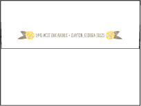 Rustic Jolene Letterpress Envelope Design Small