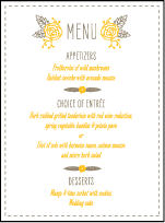 Rustic Jolene Letterpress Menu Design Small