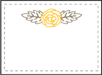 Rustic Jolene Letterpress Placecard Flat Design Small