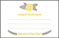 Rustic Jolene Letterpress Reply Postcard Front Design Small