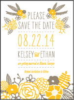 Rustic Jolene Letterpress Save The Date Design Small
