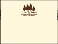 Rustic Lookout Letterpress Envelope Design Small
