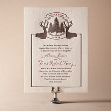 Rustic Lookout Letterpress Invitation Design Small