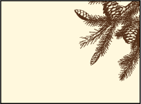 Rustic Lookout Letterpress Placecard Flat Design Small